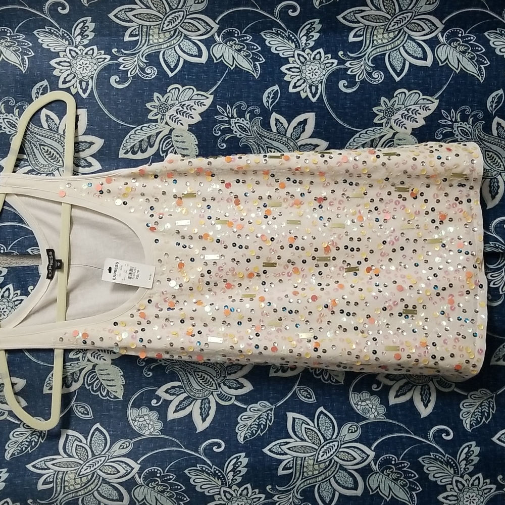Express Sequin Tank Top